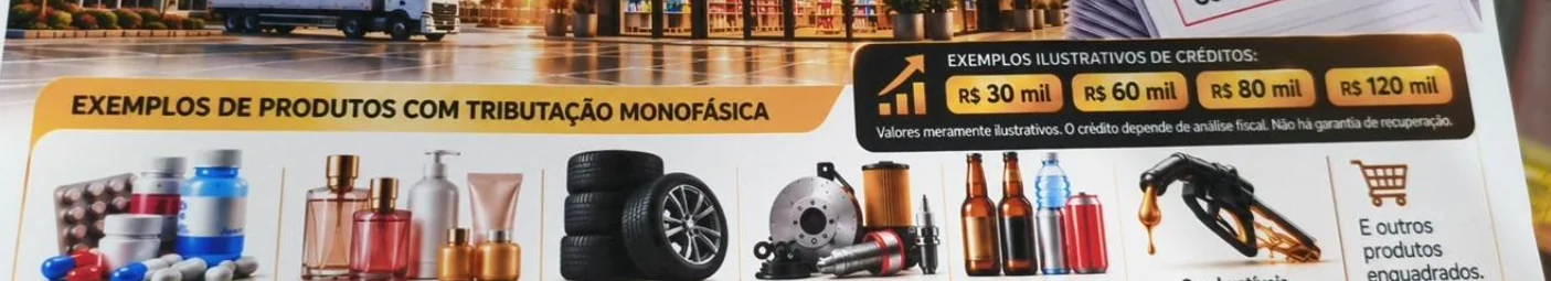 Produtos como medicamentos, perfumes, pneus, autopeças e bebidas, com incidência tributária sujeita a enquadramento