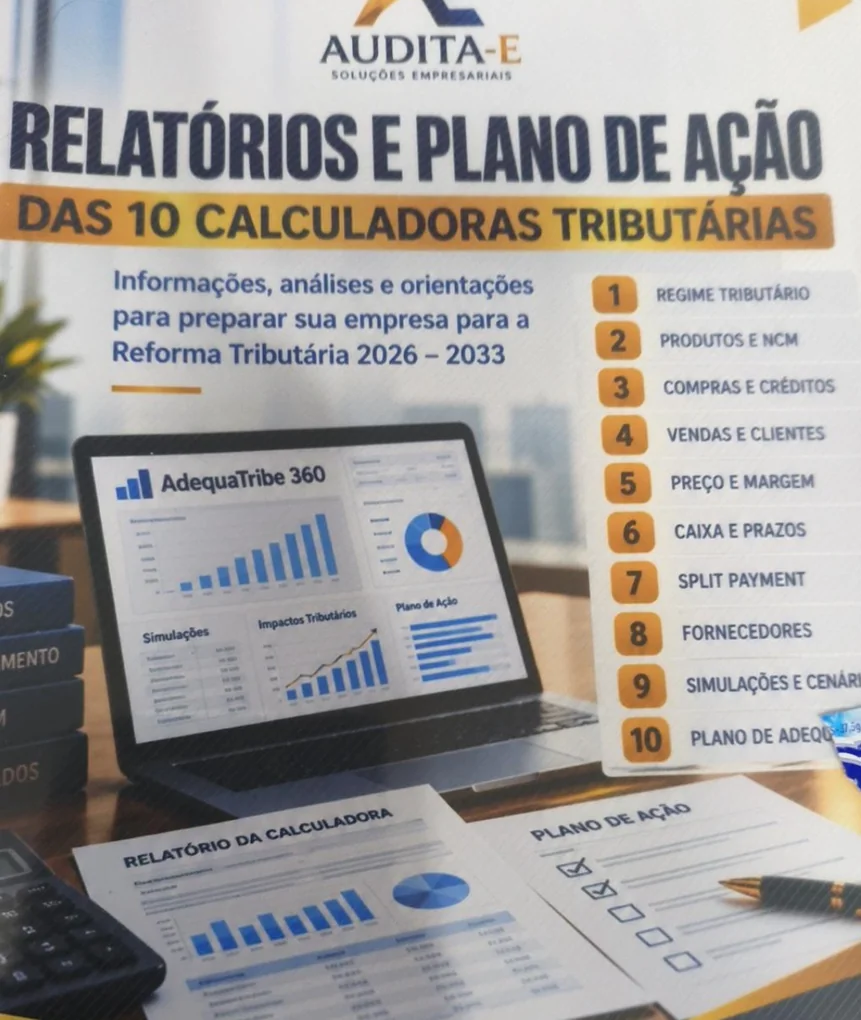 Relatórios e plano de ação das dez calculadoras tributárias